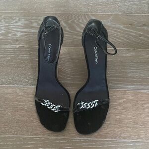 NEW Calvin Klein Velvet Bling Sandal | 9M